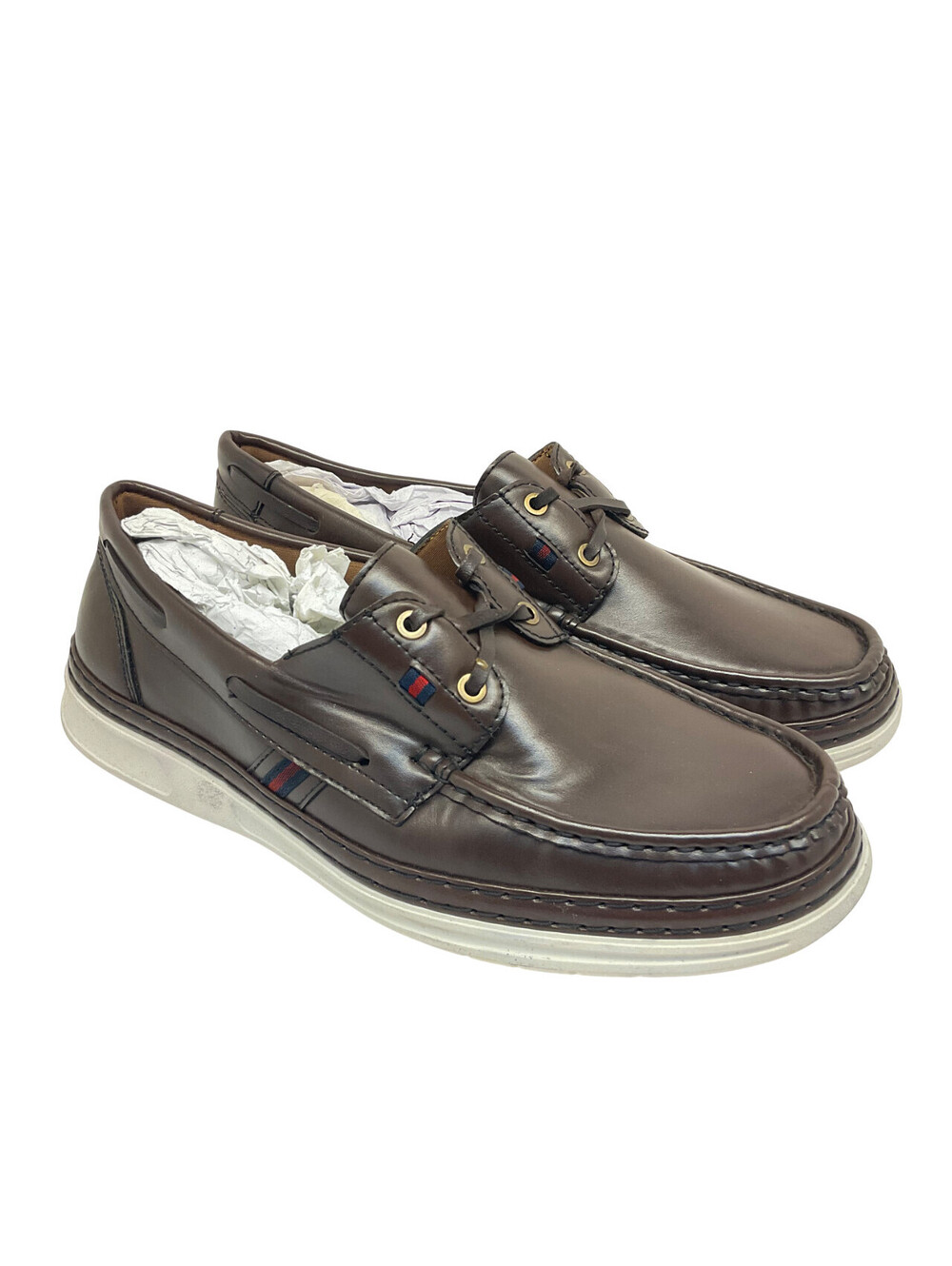 XRAY Men's 2-Eye Boat Shoes XRW1765 Brown/White Size 9M